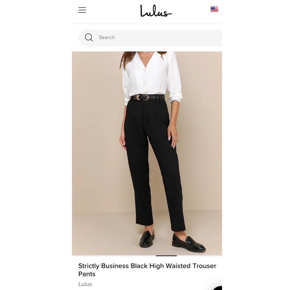 NWT Lulus straight leg black pants